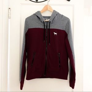 PINK Victoria’s Secret Maroon and Gray Jacket
